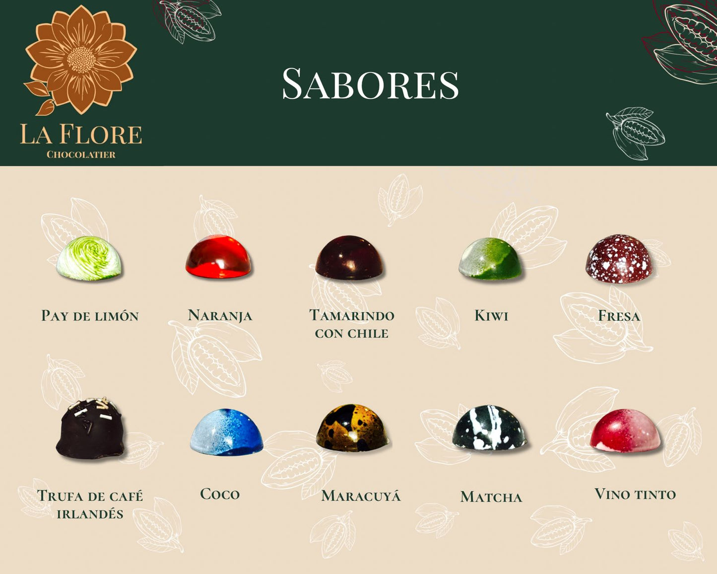 Chocolates "La Flore" 4 piezas